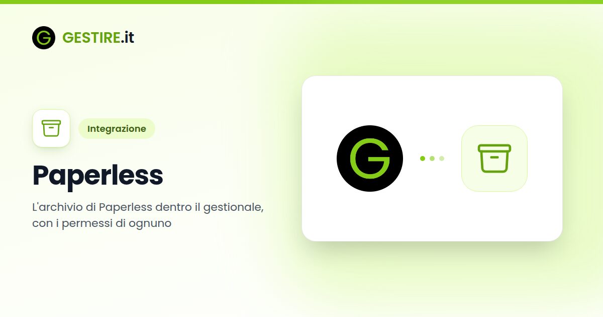 Integrazione Paperless con gestire.it